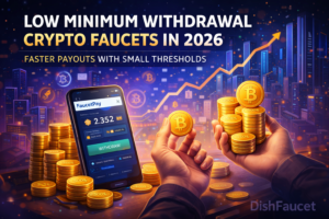 low minimum withdrawal crypto faucets in 2026 with fast payout to FaucetPay